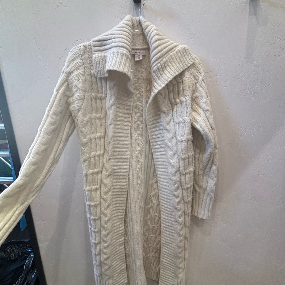 Sincerely Jules Cream Cable Knit Cardigan